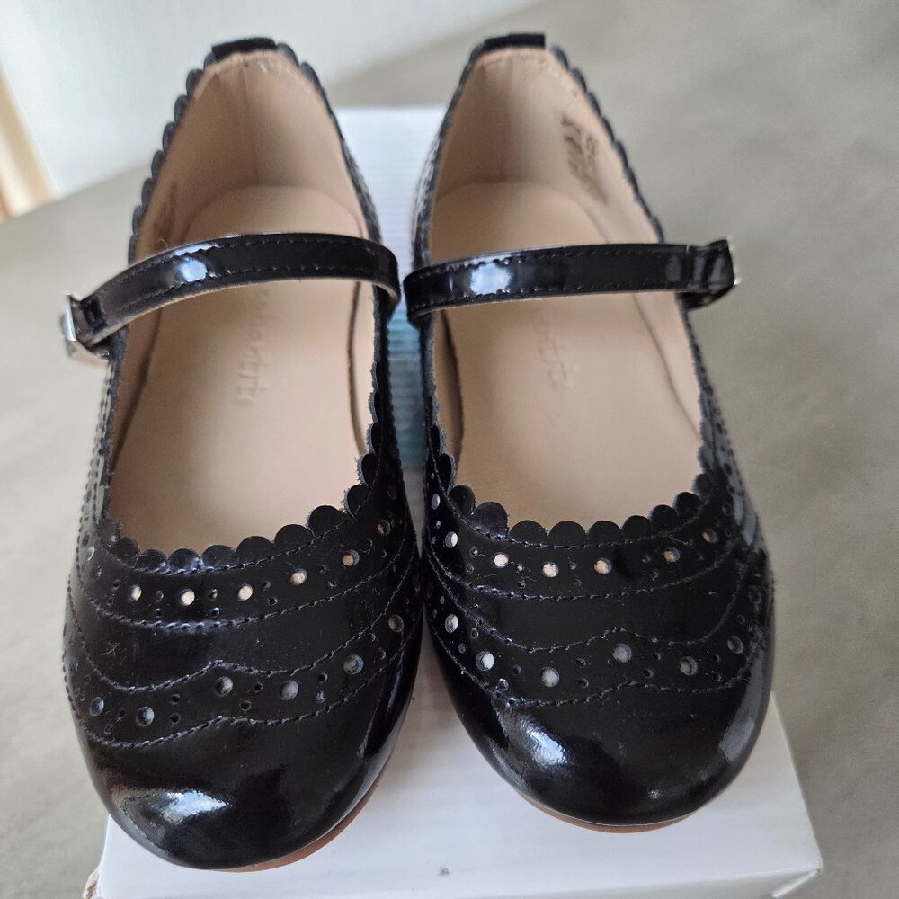 New Elephantito black patent leather wing tipped ballerina 8 - Picture 6 of 10